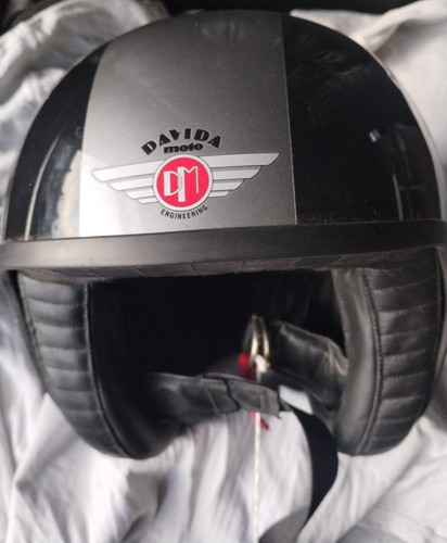Davida helmet black and silver - davida,