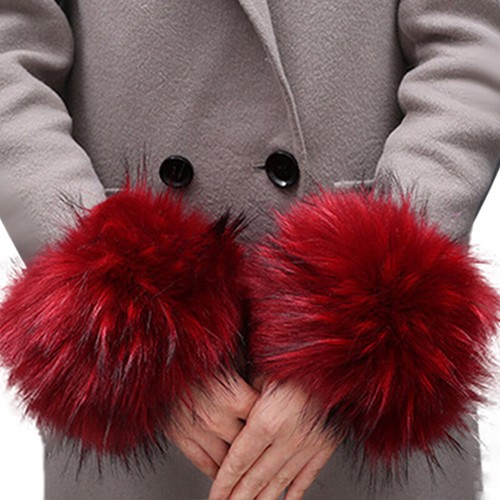 Womens faux fur - fur, cuffs