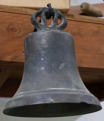 Antique bronze mission bell - bronze,