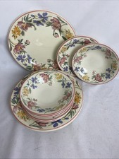 Vintage Staffordshire Tableware 'Chelsea' Bundle 4 Dinner/3 Side Plates/4 Cereal