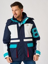 Quba Sails X-Series Navy White & Teal Waterproof Jacket Zermatt - Small 36"-38"