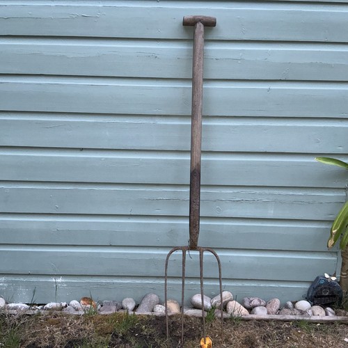 Vintage antique garden fork - vintage,
