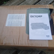 IKEA EKTORP Cover for 3 Seat Sofa With Chaise Longue Green
