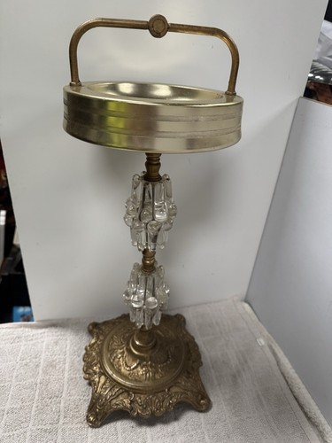 Brass ashtray pipe stand 55cm - ashtray,