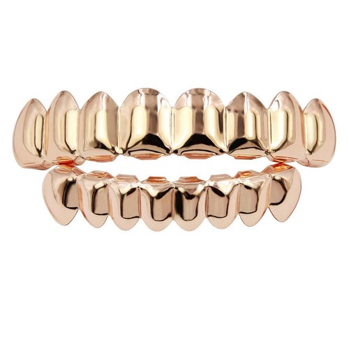 18k golden plated grills - plated, 8