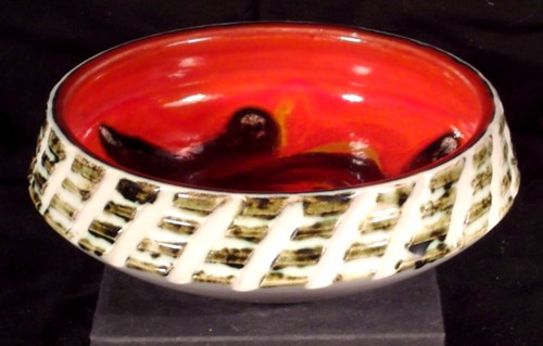 Colorful bowl poole pottery - -,