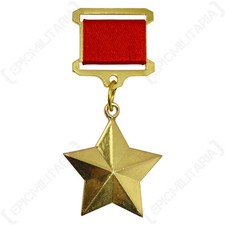 Russian Army HERO OF THE SOVIET UNION Medal - Full Size Gold Star WW2 Award