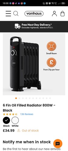 Vonhaus portable electric - portable,