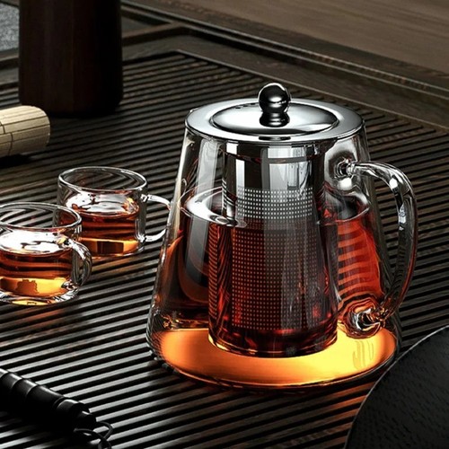 Heat resistant glass teapot - heat,