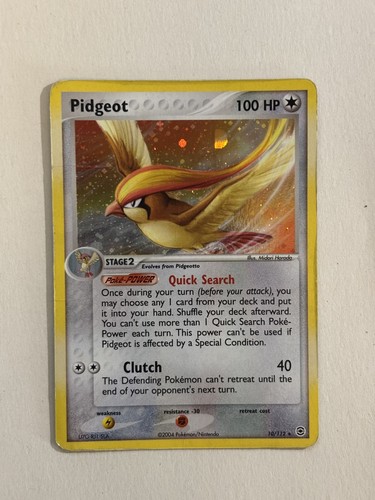 Pidgeot holo 112 fire - pidgeot, red