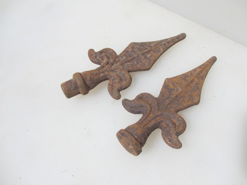 Antique iron finials end top - antique,