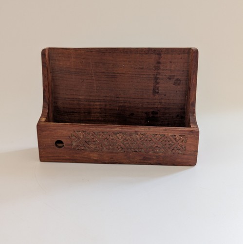 Carved wooden letter - wooden, desk