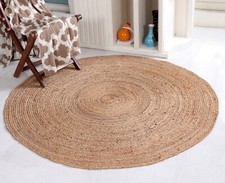 DHAKA Round Jute Rug Hand