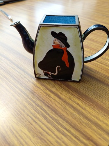 Small enamelled teapot - small,