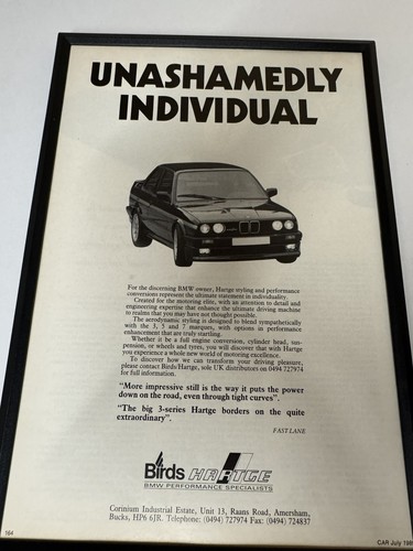 Framed original hartge - original, bmw