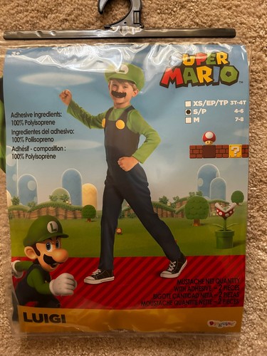 Bnwt super mario kids luigi - super,