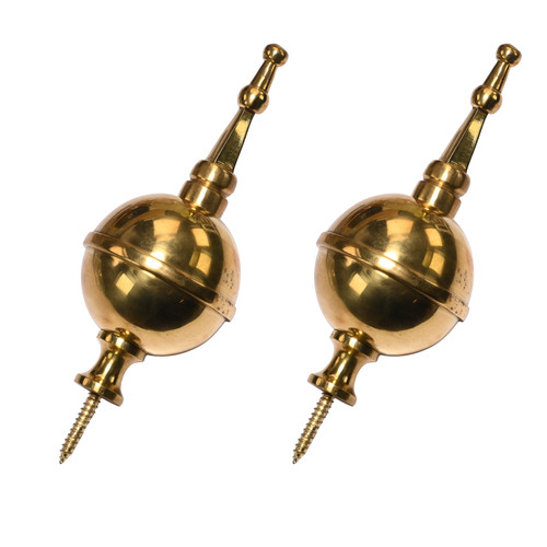 Clock brass finial spire - 2x,
