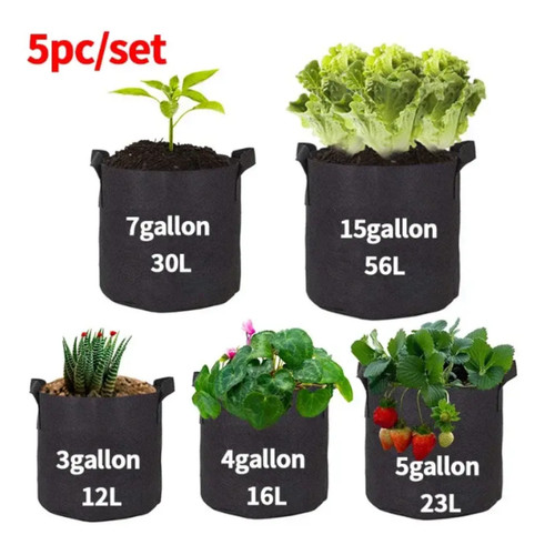 Pack large plant grow bags - 5,