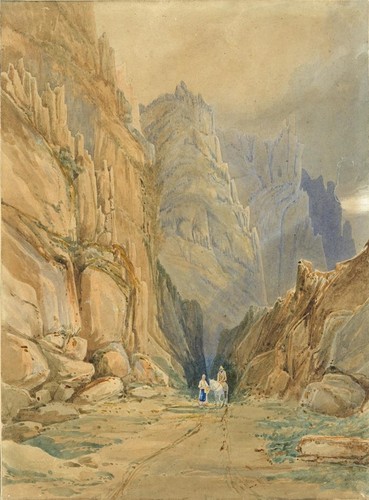 Mountain pass with - mountain, &
