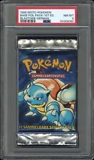 PSA 8 Base Set GERMAN 1st Edition Sealed Pokemon Booster Pack Blastoise