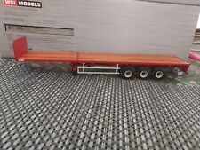 WSI FLATBED TRAILER 3 AXLE RED