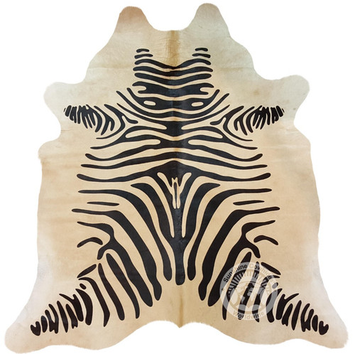 Real cowhide rug - real, black