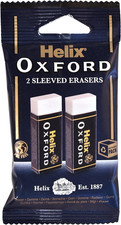 Helix Oxford Twin Pack of Erasers, Oxford Blue, Large UK Fast Delivery
