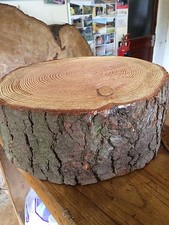 12" diameter (30cm) Rustic Log slice x 6" High Wooden Wedding cake stand
