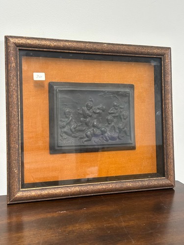 Wedgwood black basalt - basalt, framed