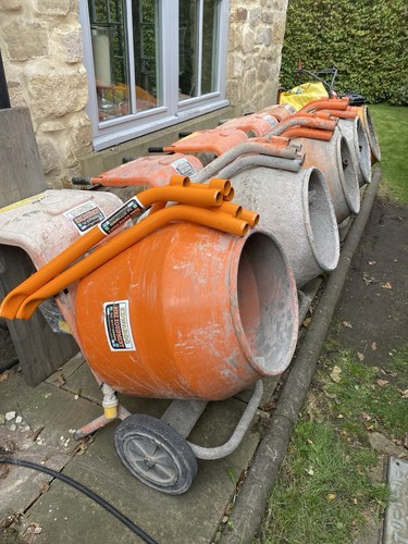 Cement mixer and stand - cement,