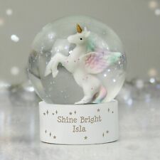 Personalised  Unicorn Snow Globe ANY OCCASION Gift