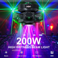 200W RGBW 6 Arms Rotate Laser