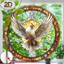 White Dove Holding Peace Cross