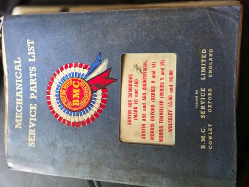 Genuine bmc parts list austin - genuine,
