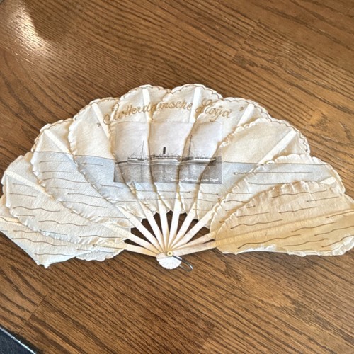 Antique paper fan souvenir - , of