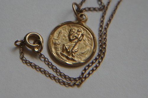 14k gold christopher - 14k, 1/2"