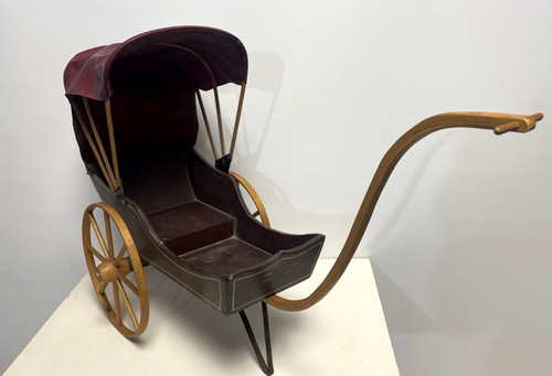 Vintage wooden doll carriage - vintage,