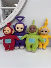 Teletubbies 1996 Full Set Vintage Plush Open Close Eyes Lala, Dipsy, Tinky & Po
