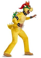 Bowser Nintendo Super Mario Brothers Fancy Dress Halloween Deluxe Adult Costume