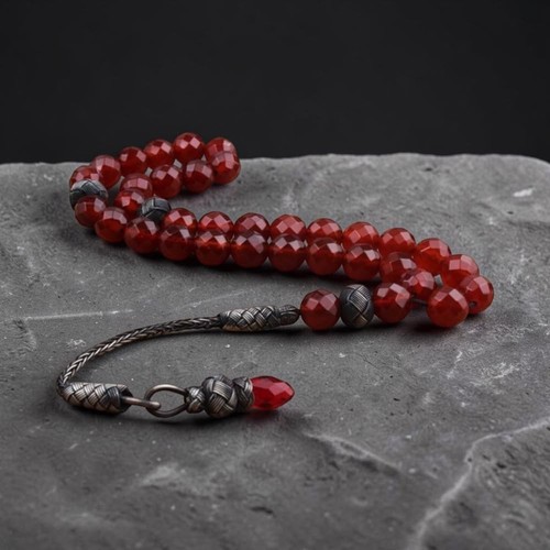 Natural red agate - natural, gemstone