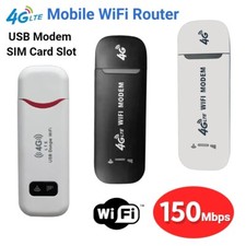 Unlocked 4G LTE USB WiFi Dongle Mobile Hotspot SIM Modem Broadband Router