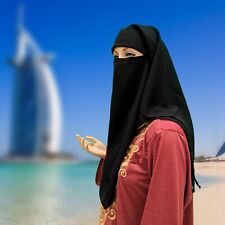 Quality Fabrics Niqab Veil Burka soft and comfortable Full Face Single or Double