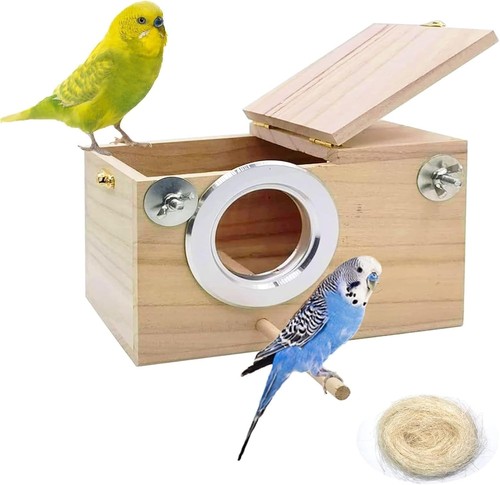 Parakeet nesting box wood - nesting, box,wood