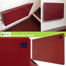 Electric Panel Heater Radiator Slimline Wall Mounted Digital Nova Live R Red