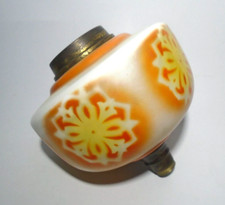 Vintage Oil Lamp Font, Orange