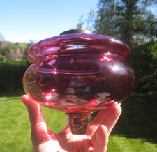 ANTIQUE CRANBERRY GLASS DUPLEX