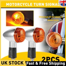 2Pcs Bullet Chrome Motorcycle