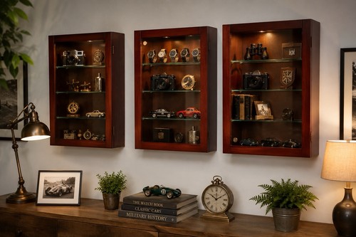 Wall mounted wood glass - &,