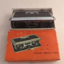 VINTAGE PAIR OF POCKET OPERA BINOCULARS 2.5 X 2.5mm ORIGINAL BOX