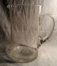 Antique Etched Crystal Glass